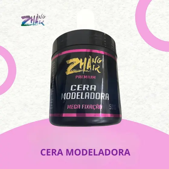 CERA MODELADORA PREMIUM 150G  MEGA FIXAÇÃO ZHANG HAIR