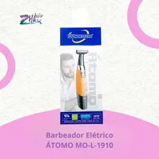 Barbeador Elétrico Profissional Átomo MO-L-1910 Sem Fio Corte Zero USB Display LCD Original🔥✂️