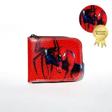 Carteira infantil com ziper Homem Aranha Heróis para Crianças Lançamento