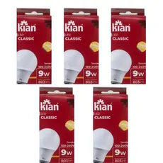 Kit 5 Lâmpada Amarela LED 9w Bivolt 3000k Casa e Decoração