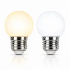 Kit 5 Lâmpada Led Bolinha G45 E27 3W Bivolt 3000K/6000K Varal de Luz Camarim Casa e Decoração Festão Abajur