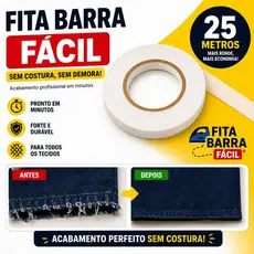 Fita Barra Fácil ® ORIGINAL 25 METROS calça cortina vestido saia bainha tiktok instagram