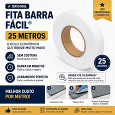 Fita Barra Fácil ® ORIGINAL 25M - bainha Barra Calça Jeans Roupa Bainha cortina Ferro Passar tik tok