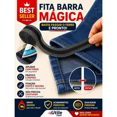 FITA BARRA MÁGICA® ORIGINAL- BARRA BAINHA CALÇA JEANS TECIDOS ROUPAS