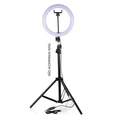 Tripé Para Ring Light Iluminadores Flash Softboxes 2,10m Tik tok Vídeos Rells