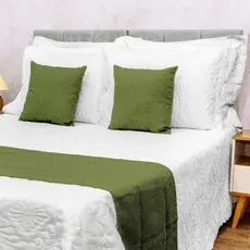 Kit Peseira Queen + 2 Capas de Almofadas Piquet Favinho Decoração Para o Seu Quarto