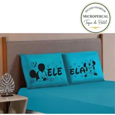 jogo de lençol casal Ele e Ela Queen/King