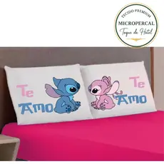 Jogo de Lençol Stitch 3 pçs Queen/King com elatico