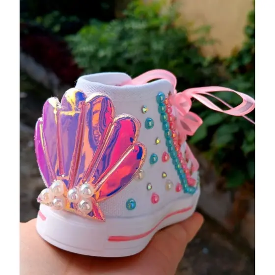 tenis personalizado tematico infantil tema sereia