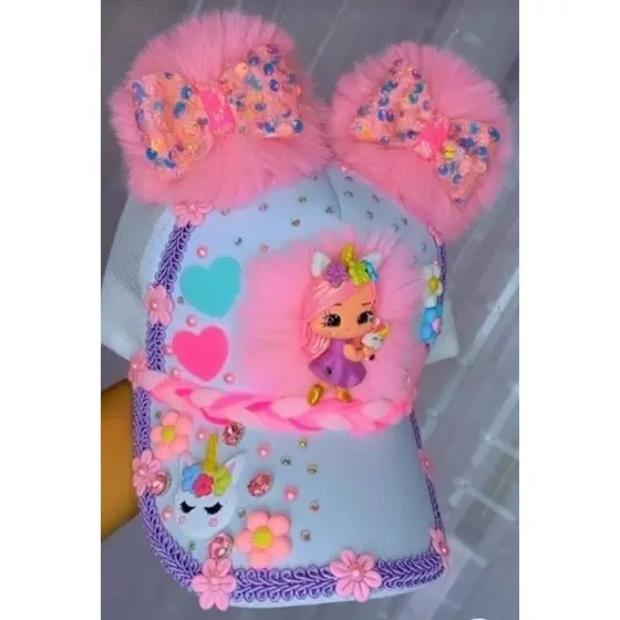 boné personalizado infantil  para sua princesa arrasar no verão