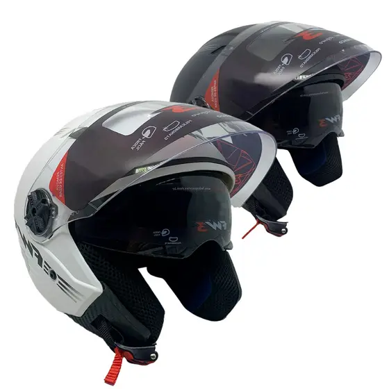 Capacete Brilhante Urbano Aberto X OPEN LIMITED P/ Moto Motociclista Motoqueiro FW3