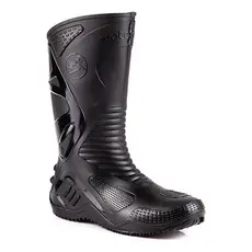 Bota Moto Motociclista Motoboy Motoqueiro Bracol MOTOSAFE Fabricado em PVC Preto Solado Anti Derrapante 100% impermeável
