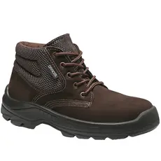Bota Botina Sapato Calçado de Segurança de Amarrar Bracol BAEN PVC Fabricado em Nobuc MarromSoldo Bidensidad ComCA