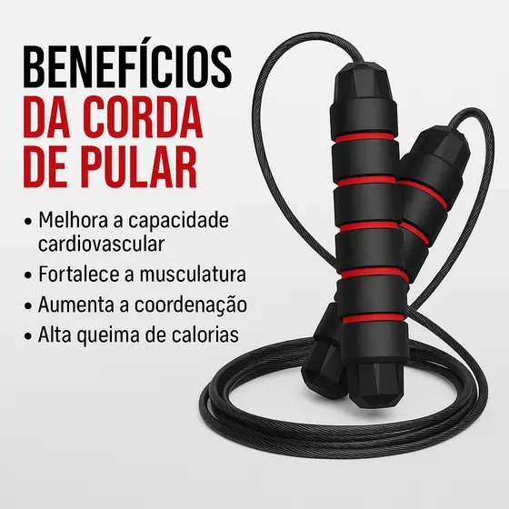 Corda de Pular Crossfit Profissional Academia Exercício Casa Treino Funcional Boxe Muay Thai Cross