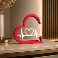 Coração Decorativo Com Batimento Presente Criativo Decoração Para Sala , Mesa , Aparador