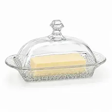 Manteigueira De Vidro Cristal Premium Com Tampa Porta Manteiga Elegante E Resistente