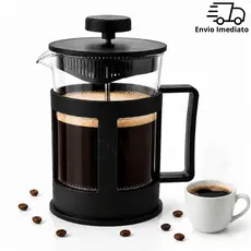 Cafeteira Prensa Francesa 600ml de Vidro com Filtro Removível para Café e Chá