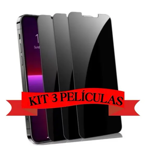 Kit 3/5 /10/25 PCS Película 3D Vidro Privacidade Para Iphone 7/8 -7/8Plus-X/XS/11Pro- 11Pro Max-XS Max-12-13-14-15-16