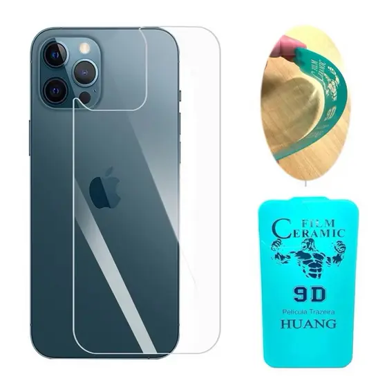 Película Ceramica Traseira Para IPhone XR 11 12 13 14 15 16 Pro Max
