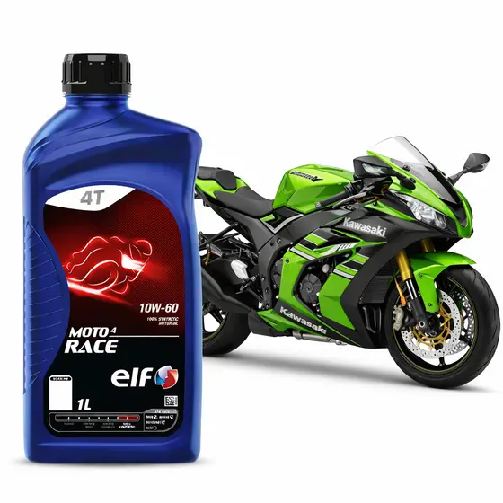 Óleo ELF 10w60 moto - 1L - 4 race 100% sintético - API SL e JASO MA2