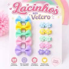 Kit Lacinho para Bebê no Velcro ( 5 unidades )