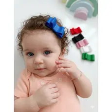 Kit com 5 Lacinho bebê pouco Cabelo ( no velcro)