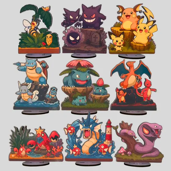 Action figure Pokemon pikachu pichu raichu bulbasaur Charmander squirtle gengar eevee mimikyu Arbok