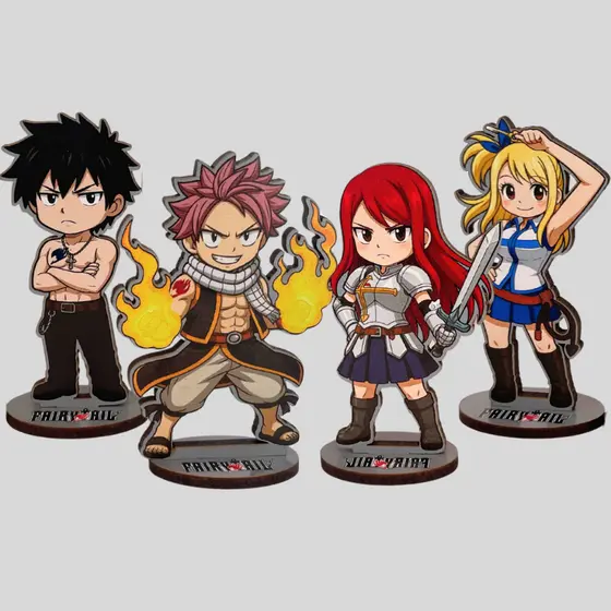 Totem Fairy tail Natsu dragneel Lucy Gray Erza anime decoração presente otaku estilo action figure