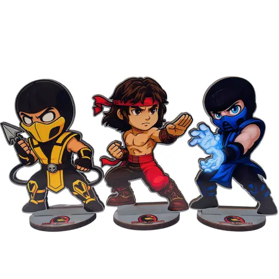 Totem Mortal Kombat Liu Kang Sub-zero Scorpion decoração presente figures alta qualidade jogo gamer
