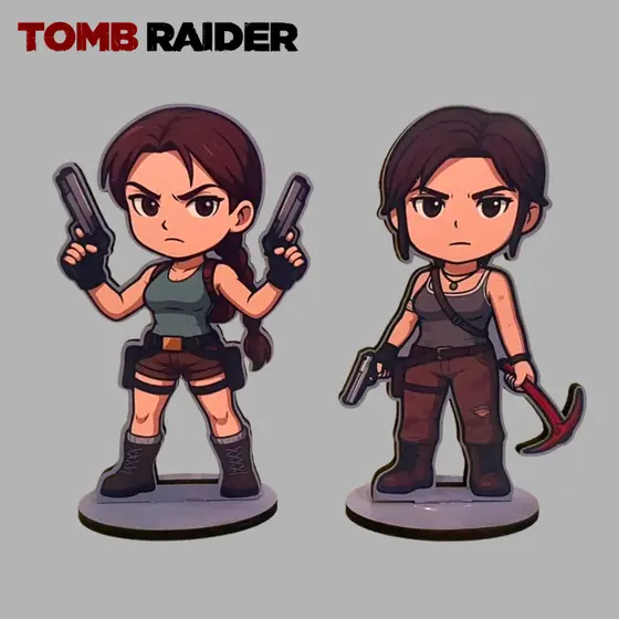 Totem tomb raider jogo Lara croft classica decoração gamer setup presente para estante games