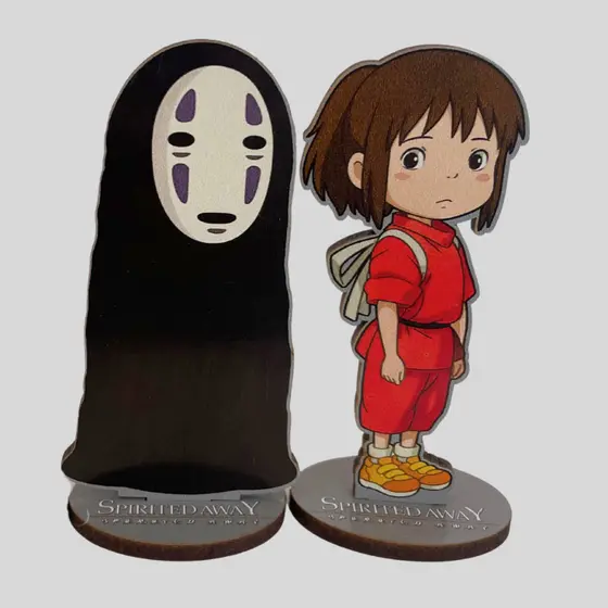 Totem viagem de chihiro anime noface studio ghibli decoração estante presente fofo mdf Haku dragão
