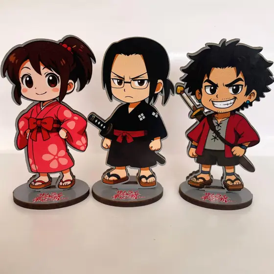 Totem Samurai Champloo Mugen Jin Fuu anime decoração presente estilo action figure bonecos de setup