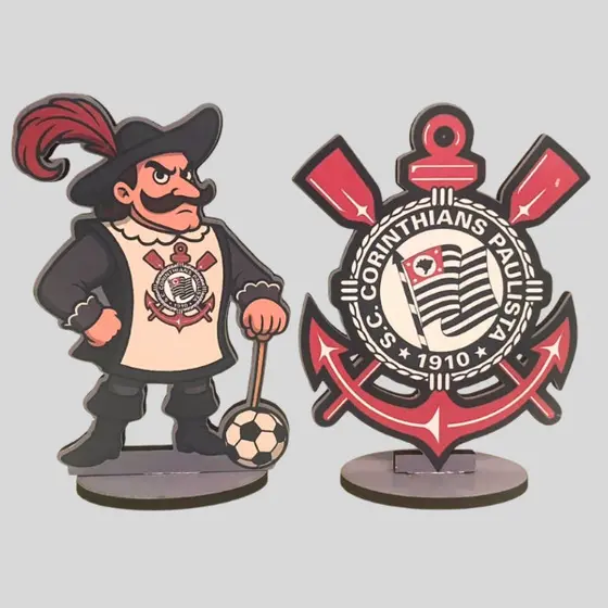 Totem Corinthians time mascote timão decoração para torcedores