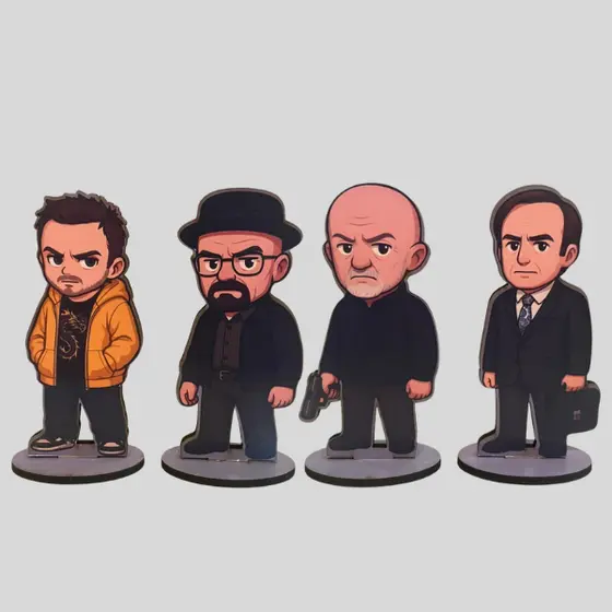 Totem Breaking Bad serie batter call saul Walter white Jesse pinkman saul goodman mike decoração