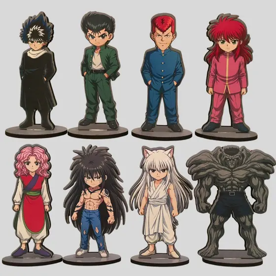 Totem Yu Yu Hakusho Yusuke Kurama Hiei Kuwabara Genkai Toguro Youko decoração anime yuyu presente