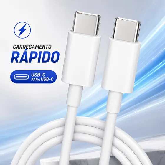 Cabo Tipo C para Tipo C 1 Metro Turbo 6A USB-C Carregamento Rápido X-Cell