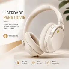 Fone de Ouvido Bluetooth com Cancelamento de Ruído ANC Basike