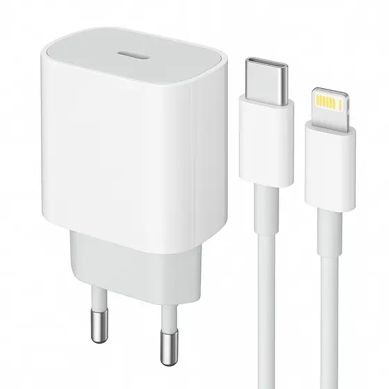 Fonte Carregador Rápido 25W iPhone Turbo Cabo Tipo C Lightning Original