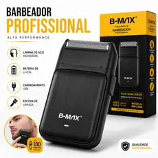 Máquina Shaver Premium B-MAX Sem Fio USB-C Acabamento Profissional