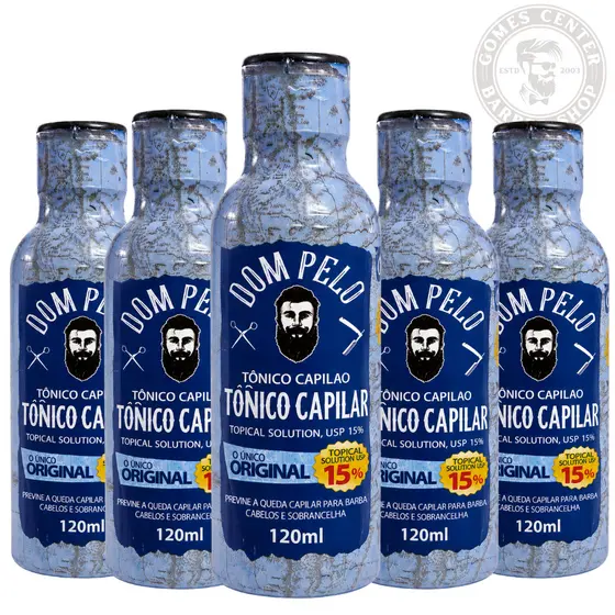 Kit 1 à 5x Tônico Capilar Antiqueda 120ml Serum de Crescimento Dom Pelo Cabelo Barba Sobrancelha