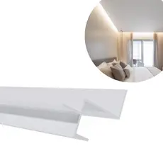 Perfil Aluminio Tabica P/ Fita De Led Branca Drywall Sanca Iluminada 1 Metro