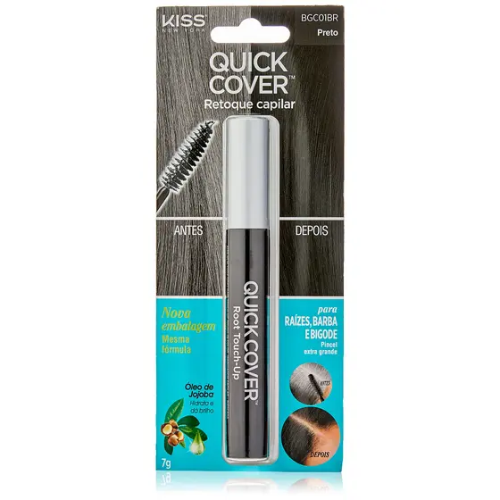Retoque De Raiz Quick Cover Gray Hair Touch Up Kiss/Retok Capilar Rimel/Retok de Raiz Cabelo