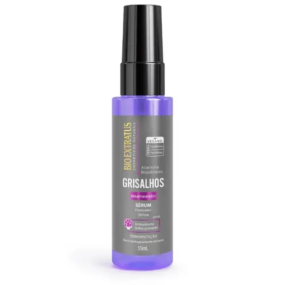 Sérum Bio Extratus Grisalhos 55 ml/Finalizador Desamarelador/Vegano/Oil Free