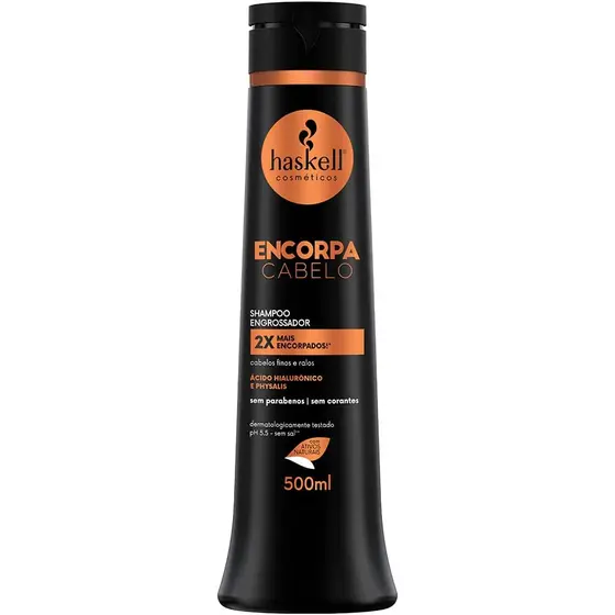 Shampoo Encorpa Cabelo 500ml Haskell/Cabelos Finos e Ralos