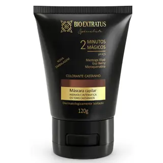 Máscara Colorante Cor Castanho Bio Extratus 120gr/Capilar
