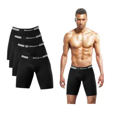 Kit 4 Cuecas Longa Anti Assadura Treino, Corrida, Academia