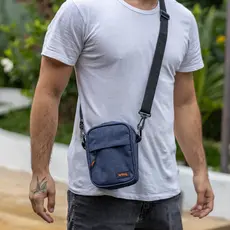 Shoulder Bag Masculina impermeável com Bolso Escondido Anti Furto ONBAG Alça Ajustável Transversal