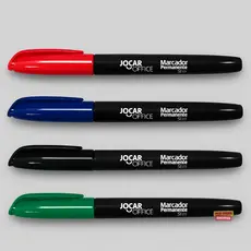 kit 4 Caneta Marcador Permanente Slim Pincel Atomico Jocar Futuro