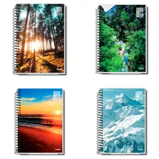 Caderno Espiral 48 e 96 Folhas Pequeno Capa Flexível Credeal