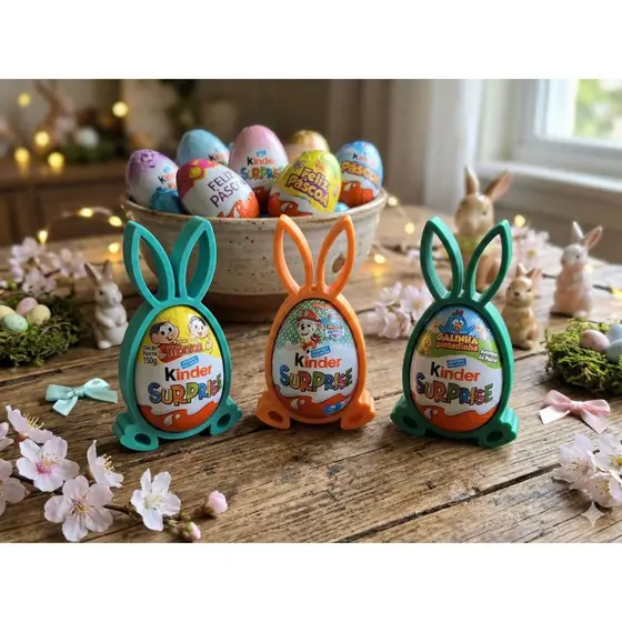 Suporte kinder Ovo - lembrancinha de pascoa 2 unidades no kit